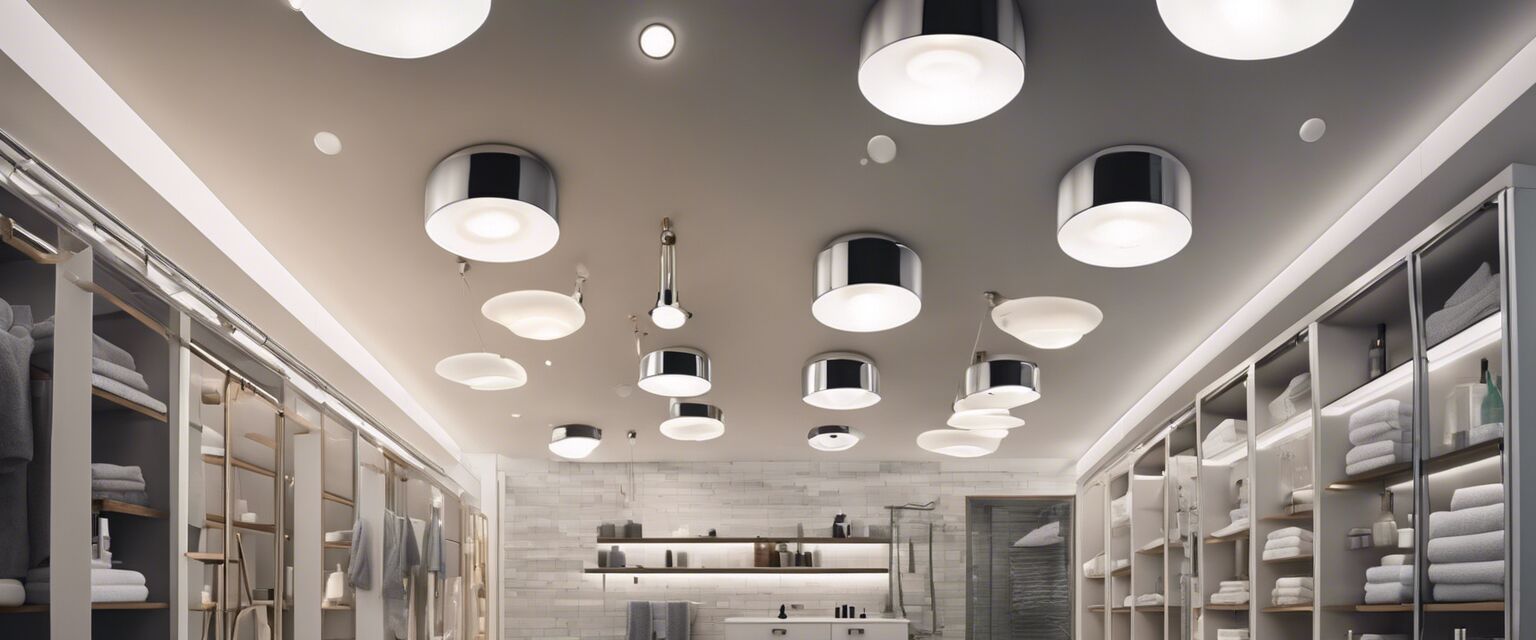 Selection of bathroom ceiling lights