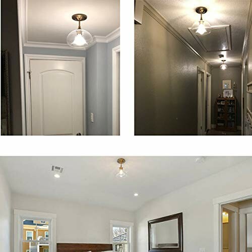 Modern indoor light fixtures in hallway and room